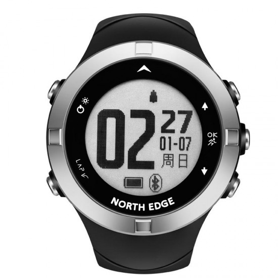 NORTH EDGE X-TREK2 New GPS Heart Rate Monitor Outdoor Sport Modes Compass Multi-language Bluetooth Smart Watch