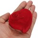 1 Double Ring Box Velvet Red Heart Flower Shaped Jewelry Storage Case