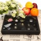 100 Slot Black Velvet Jewelry Ring Case Display Store Storage Box Tray Organizer