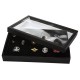 100 Slot Black Velvet Jewelry Ring Case Display Store Storage Box Tray Organizer