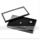 100 Slot Black Velvet Jewelry Ring Case Display Store Storage Box Tray Organizer