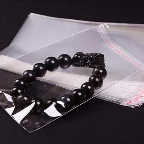 100pcs OPP Zip Lock Plastic Bags Self Adhesive Transparent Packaging Jewelry