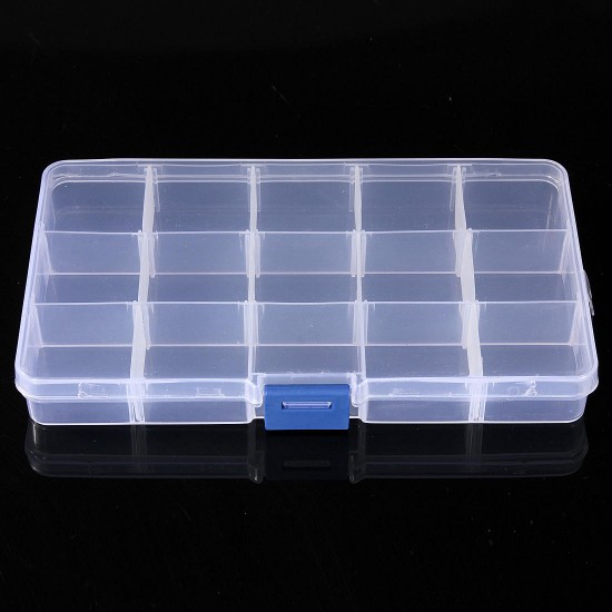 10/15/24/36 Grid Adjustable Bead Organizer Jewelry Box Storage Case