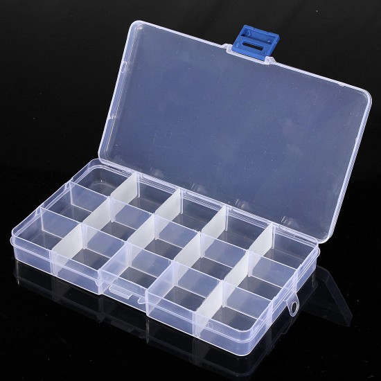 10/15/24/36 Grid Adjustable Bead Organizer Jewelry Box Storage Case