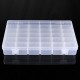 10/15/24/36 Grid Adjustable Bead Organizer Jewelry Box Storage Case