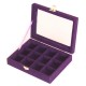 12 Grids  Jewelry Box Velvet Storage Organizer Display Showcase