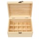 15 Grids Natural Wood Box Essential Oils Storage Anti-evaporation Box Case