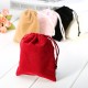 1pc Velvet Drawstring Bag Jewelry Christmas Birthday Wedding Gifts Pouch