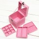 3 Layers Velvet Necklace Rings Jewelry Box Case Display Storage Container