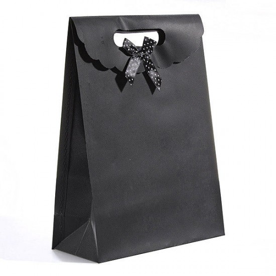 Bowknot Design Plastic Flip Packaging Bag Jewelry Gift Box Christmas