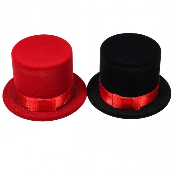 Cute Velvet Topper Shaped Rings Jewelry Display Storage Box Cute Velvet Topper Shaped Rings Jewelry Display Storage Box