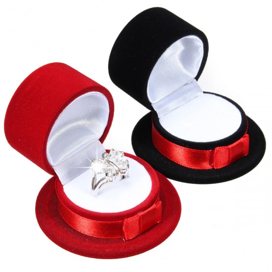 Cute Velvet Topper Shaped Rings Jewelry Display Storage Box Cute Velvet Topper Shaped Rings Jewelry Display Storage Box