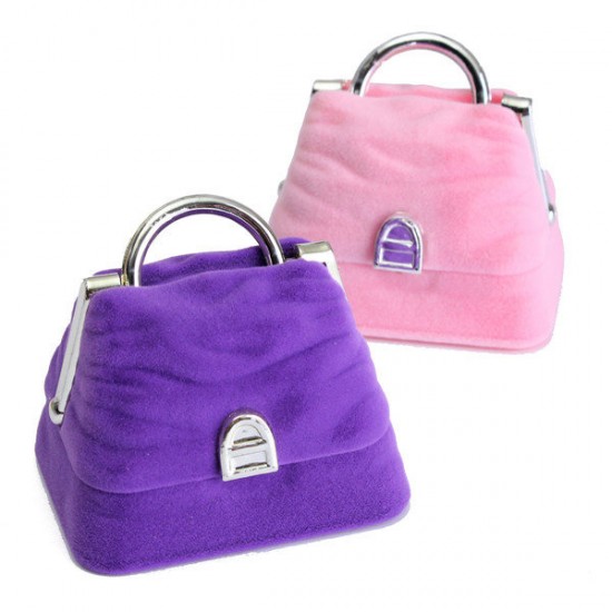 Mini Velvet Jewelry Holder Earring Ring Handbag Box Case Mini Velvet Jewelry Holder Earring Ring Handbag Box Case