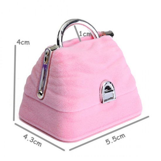 Mini Velvet Jewelry Holder Earring Ring Handbag Box Case Mini Velvet Jewelry Holder Earring Ring Handbag Box Case