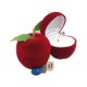 Velvet Apple Shape Ring Earrings Jewelry Display Storage Box Velvet Apple Shape Ring Earrings Jewelry Display Storage Box