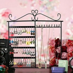 10 Hooks 48 Holes Earrings Necklace Jewelry Display Rack Holder Stand 10 Hooks 48 Holes Earrings Necklace Jewelry Display Rack Holder Stand