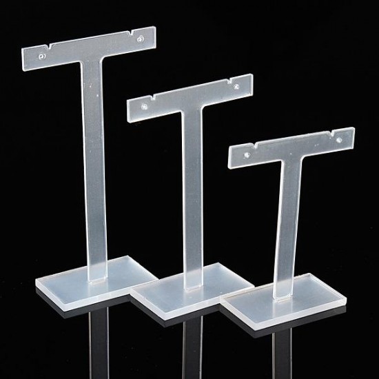 3Pcs T Shape Earrings Display Stand Plastic Jewelry Display Holder