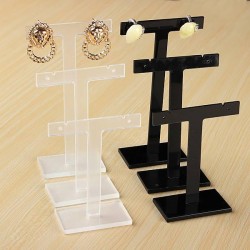 3Pcs T Shape Earrings Display Stand Plastic Jewelry Display Holder 3Pcs T Shape Earrings Display Stand Plastic Jewelry Display Holder