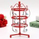 72 Holes Metal Round Shaped Jewelry Display Stand Holder Showcase