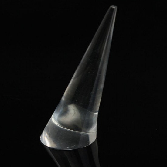 Acrylic Transparent Clear Cone Shape Jewelry Ring Display Holder Stand