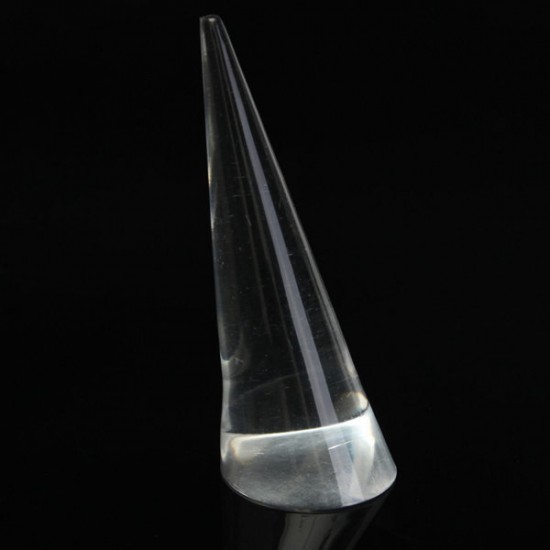 Acrylic Transparent Clear Cone Shape Jewelry Ring Display Holder Stand