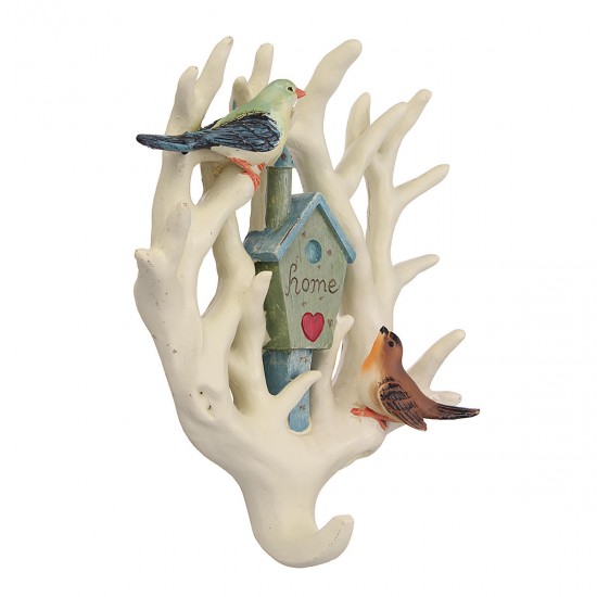 Bird Parrot Home Tree Seamless Wall Hook Hanger Home Decoration Ornament