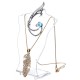Bust Chain Necklace Earrings Jewelry Display Holder Stand Showcase