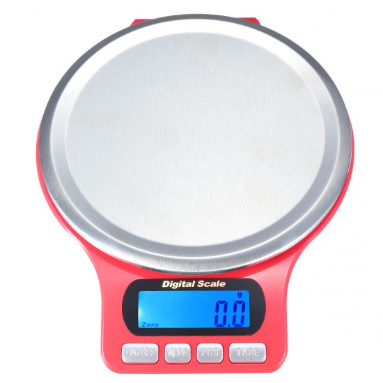 3kg/0.1g Mini Digital Jewelry Scale Round Shape Kitchen Scale High-precision Electronic Balance