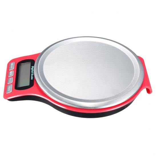 3kg/0.1g Mini Digital Jewelry Scale Round Shape Kitchen Scale High-precision Electronic Balance