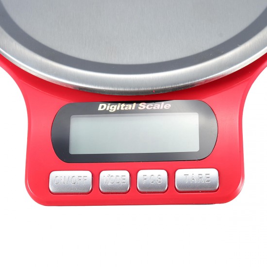 3kg/0.1g Mini Digital Jewelry Scale Round Shape Kitchen Scale High-precision Electronic Balance