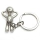 1 PC Creative Silver Mr P Boy Akimbo Key Ring Chain Fob Gift