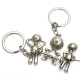 1 PC Creative Silver Mr P Boy Akimbo Key Ring Chain Fob Gift