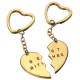 1 Pair Love Heart Couple Alloy Keychain Best Bitches Gift