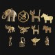 12Pcs Chinese Zodiac Vintage DIY Antique Bronze Pendant Decor Multi-Styling Metal Animal Ornaments