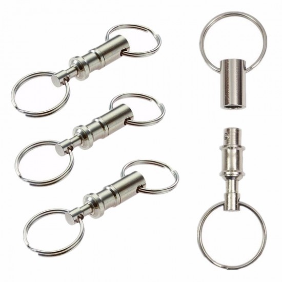 3pcs Double Detachable Key Chain Ring Keychain