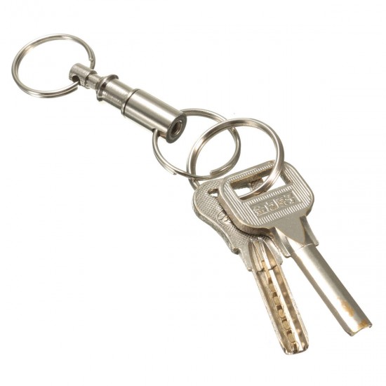 3pcs Double Detachable Key Chain Ring Keychain
