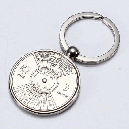 Best Gift 2010 To 2060 Years Calendar Metal Key Chain Personalized Key Ring