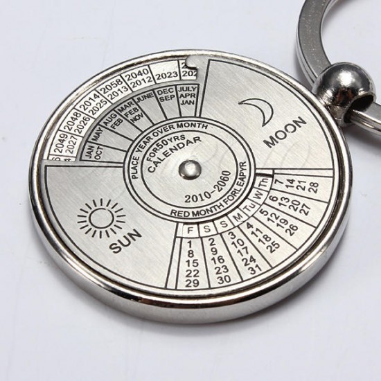 Best Gift 2010 To 2060 Years Calendar Metal Key Chain Personalized Key Ring