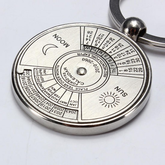 Best Gift 2010 To 2060 Years Calendar Metal Key Chain Personalized Key Ring