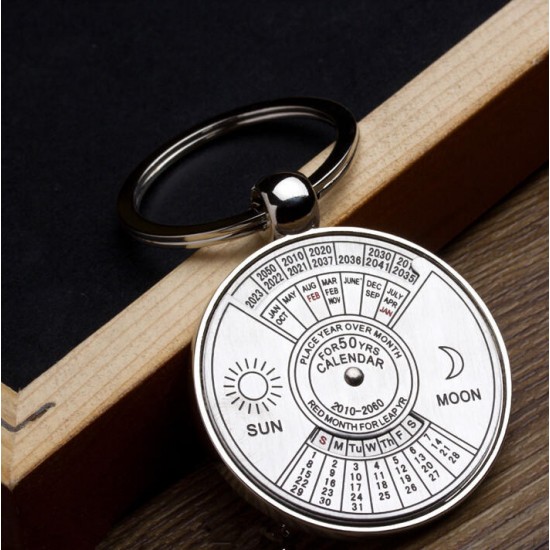 Best Gift 2010 To 2060 Years Calendar Metal Key Chain Personalized Key Ring