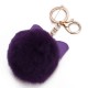 Bowknot Fur Ball Fluffy Elegant Handbag Charm Car Key Ring Keychain