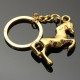 Metal 3D Horse Steed Key Chain Keyring Gift Gold Silver Plated