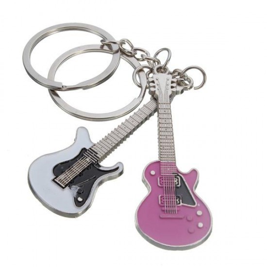 Mini Guitar Bass Musical Instrument Pendant Couple Key Chain Gift