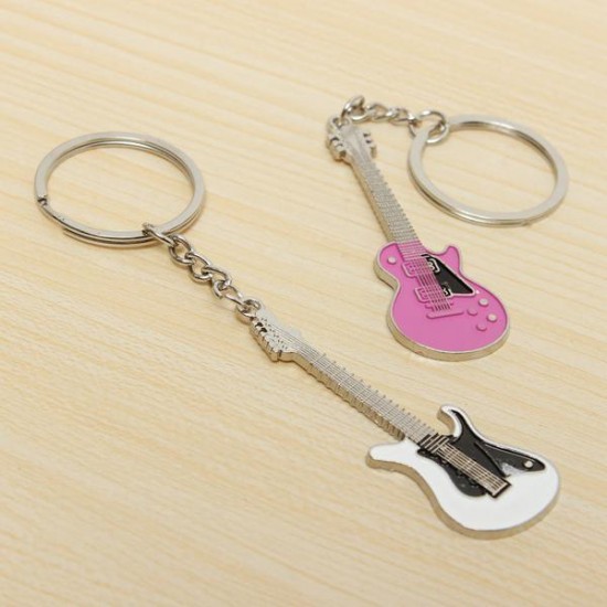 Mini Guitar Bass Musical Instrument Pendant Couple Key Chain Gift