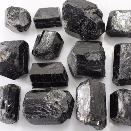 100g Black Natural Rough Tourmaline Quartz Stone Specimen Healing Gem Accessories