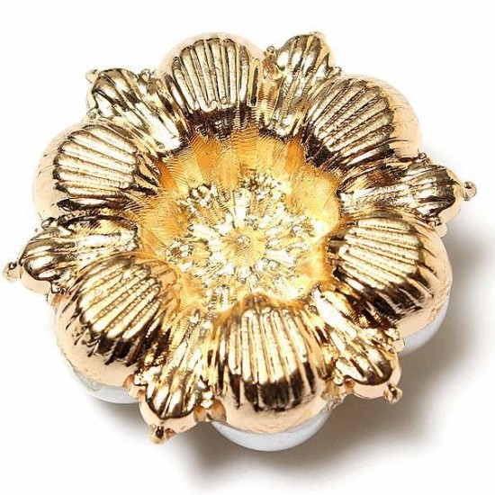 1pc Pearl Rhinestone Camellia Flower DIY Decoration Jewelry