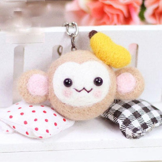 Creative 12 Chinese Zodiac Wool Felt Animals Keychain Wool Felting Needle Kits DIY Tools Craft Learner Design Creative 12 Chinese Zodiac Wool Felt Animals Keychain Wool Felting Needle Kits DIY Tools Craft Learner Design