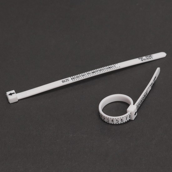 114mm Plastic Measure Finger Gauge US/UK Optional for Ring Band Genuine Tester