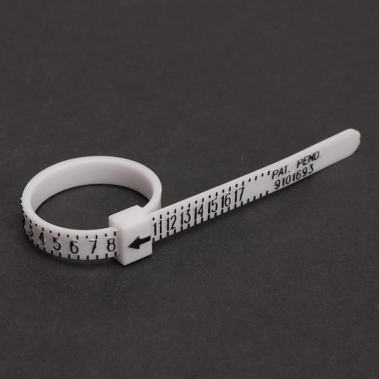 114mm Plastic Measure Finger Gauge US/UK Optional for Ring Band Genuine Tester