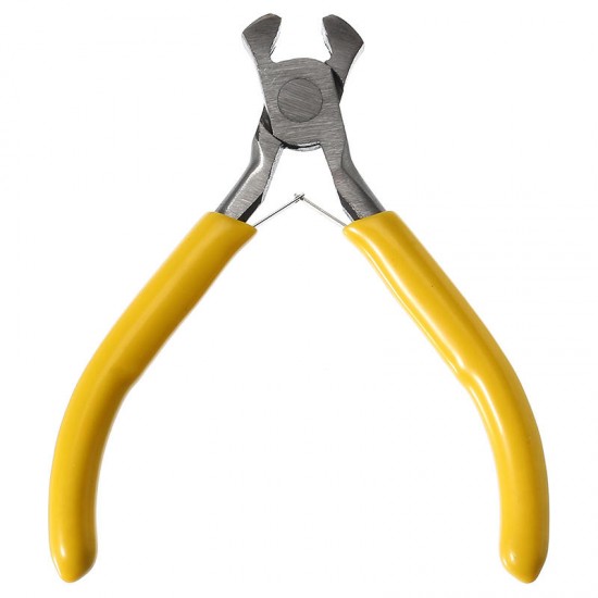 125mm Carbon Steel Yellow Mini Nail Pliers Oblique Mouth for DIY Jewelry Making Craft Tool